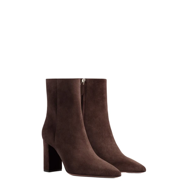 Anja 85 Ankle Boots in Cioccolato Suede - Image 2