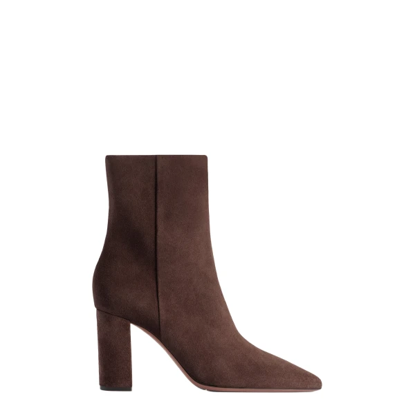 Paris Texas Anja 85 Ankle Boots in Cioccolato Suede