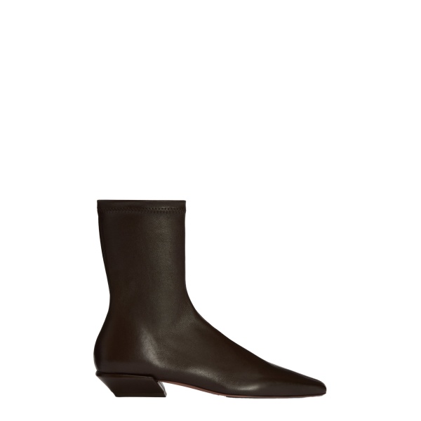 Paris Texas Bettina 25 Ankle Boots in Ebony Stretch Nappa Leather