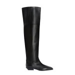 Paris Texas Bettina 25 Over-the-Knee Boots in Black Leather
