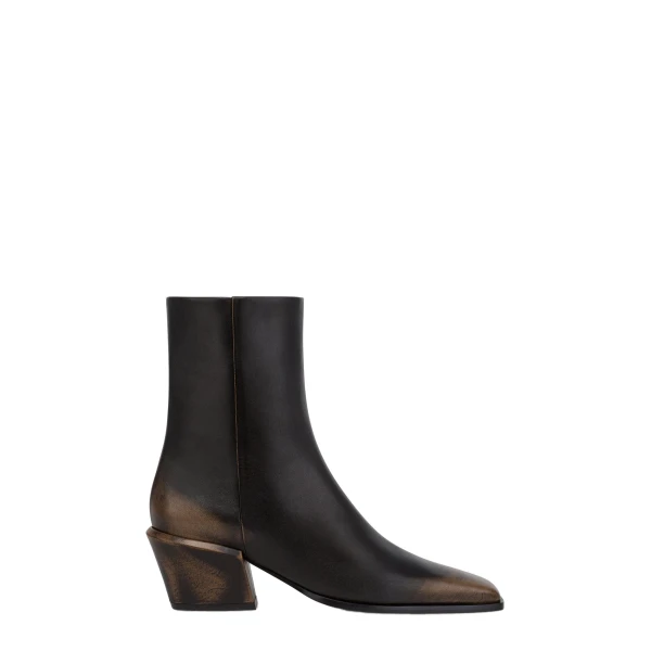 Paris Texas Bettina 50 Ankle Boots in Black Brushed Leather