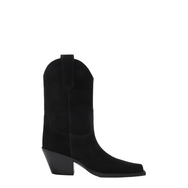 Paris Texas Dakota 60 Mid-Calf Boots in Black Suede