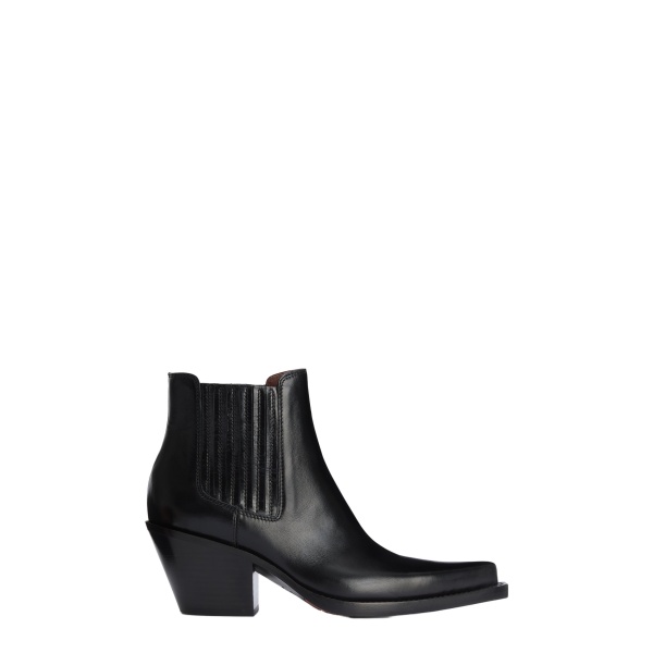 Paris Texas Dallas 60 Ankle Boots in Black Shiny Leather