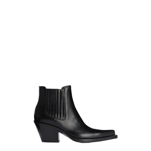 Paris Texas Dallas 60 Ankle Boots in Black Shiny Leather