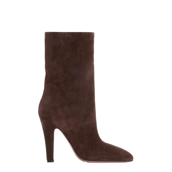 Paris Texas Elsa 100 Ankle Boots in Cioccolato Suede