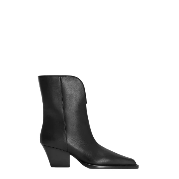 Paris Texas Jane 60 Mid-Calf Boots in Black Leather