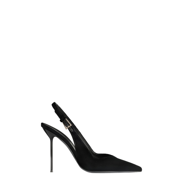 Paris Texas Lidia 105 Buckle Slingbacks in Black Velvet