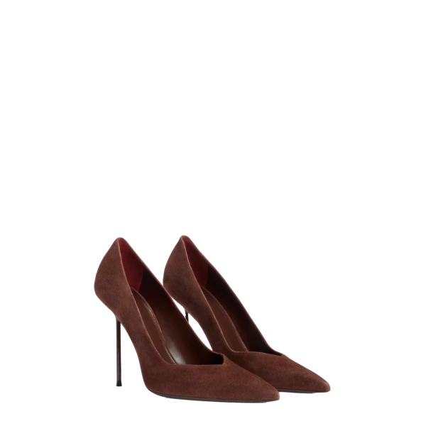 Lidia 105 Pumps in Borgogna Suede - Image 2