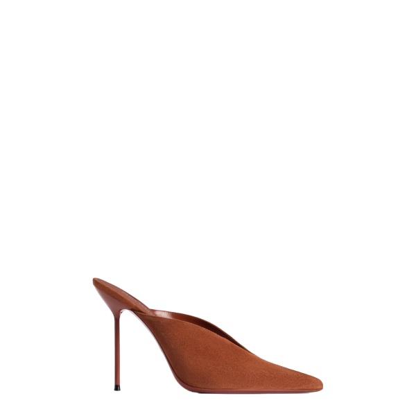 Paris Texas Lidia 105 Sabots in Desert Rose Suede