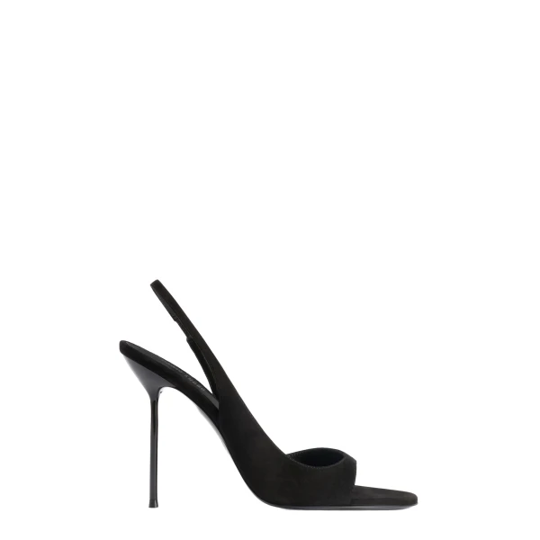 Lidia 105 Slingback Sandals in Black Suede
