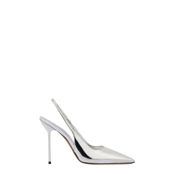 Lidia 105 Slingbacks in Gold Mirrored Leather