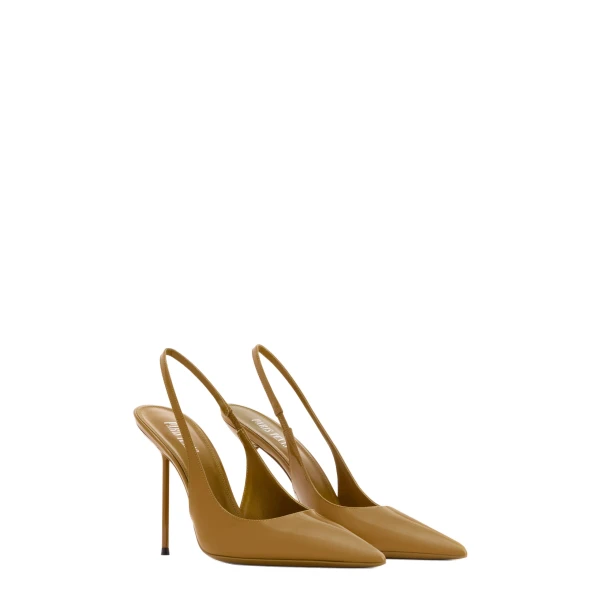 Lidia 105 Slingbacks in Mustard Patent Leather - Image 2