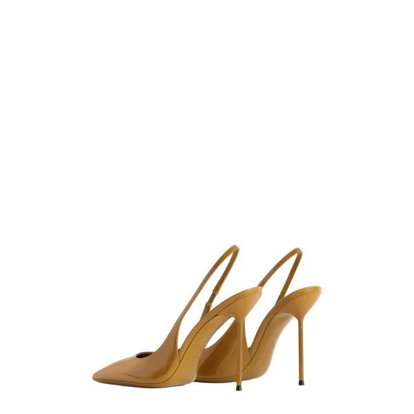 Lidia 105 Slingbacks in Mustard Patent Leather - Image 3