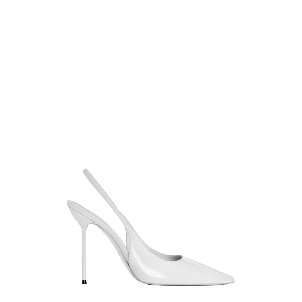 Paris Texas Lidia 105 Slingbacks in Optic White Patent Leather
