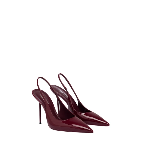Lidia 105 Slingbacks in Rouge Noir Patent Leather - Image 2
