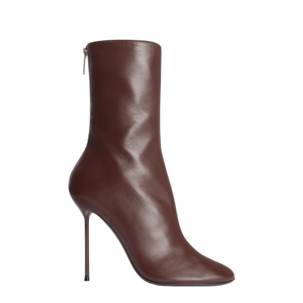 Paris Texas Lidia 105 Soft Ankle Boots in Borgogna Nappa Leather
