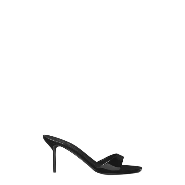Lidia 70 Mules in Black Patent Leather