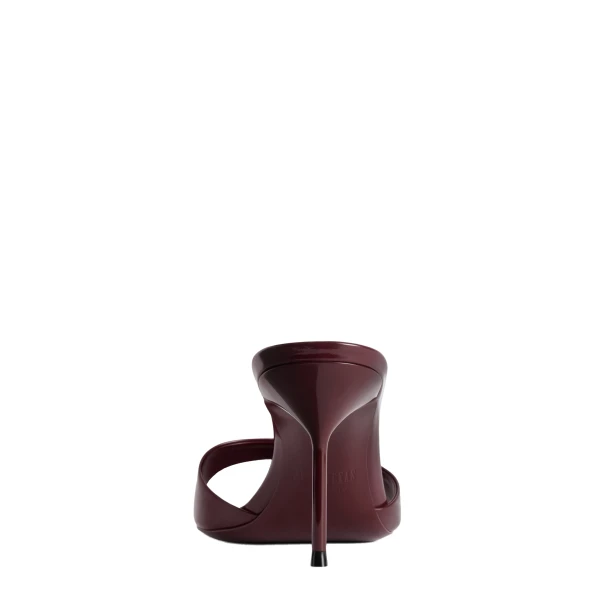 Lidia 70 Mules in Rouge Noir Patent Leather - Image 4