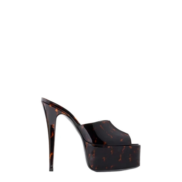 Marina 145 Mules in Tortoise Printed Patent Leather