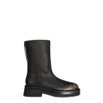 Paris Texas Napa 20 Rubber Ankle Boots in Black Brushed Textured Leather