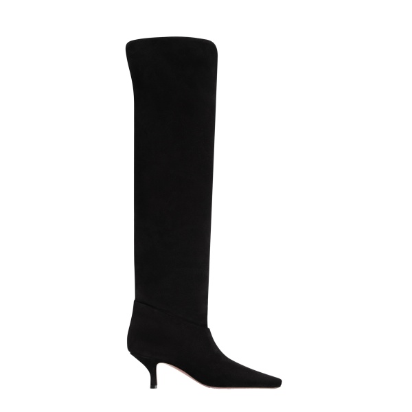 Paris Texas Rose 60 Over-the-Knee Boots in Black Suede