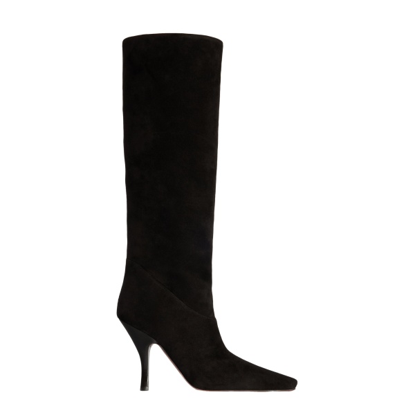 Paris Texas Rose 95 Boots in Black Suede