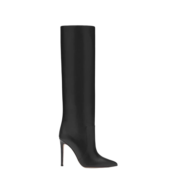 Paris Texas Stiletto 105 Boots in Black Nappa Leather
