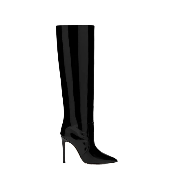Paris Texas Stiletto 105 Boots in Black Patent Leather