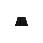 Patou A-line mini skirt in Black wool
