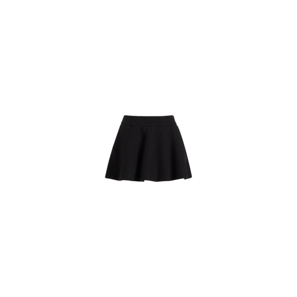 Patou A-line mini skirt in Black wool