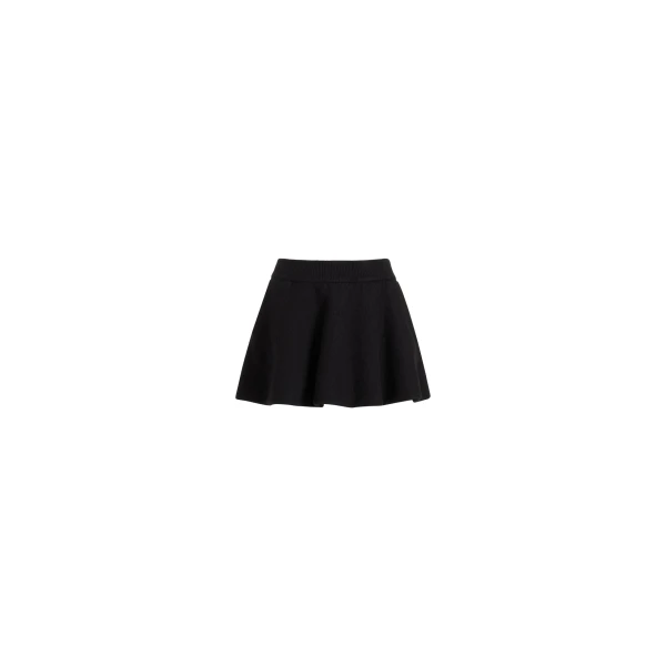 Patou A-line mini skirt in Black wool