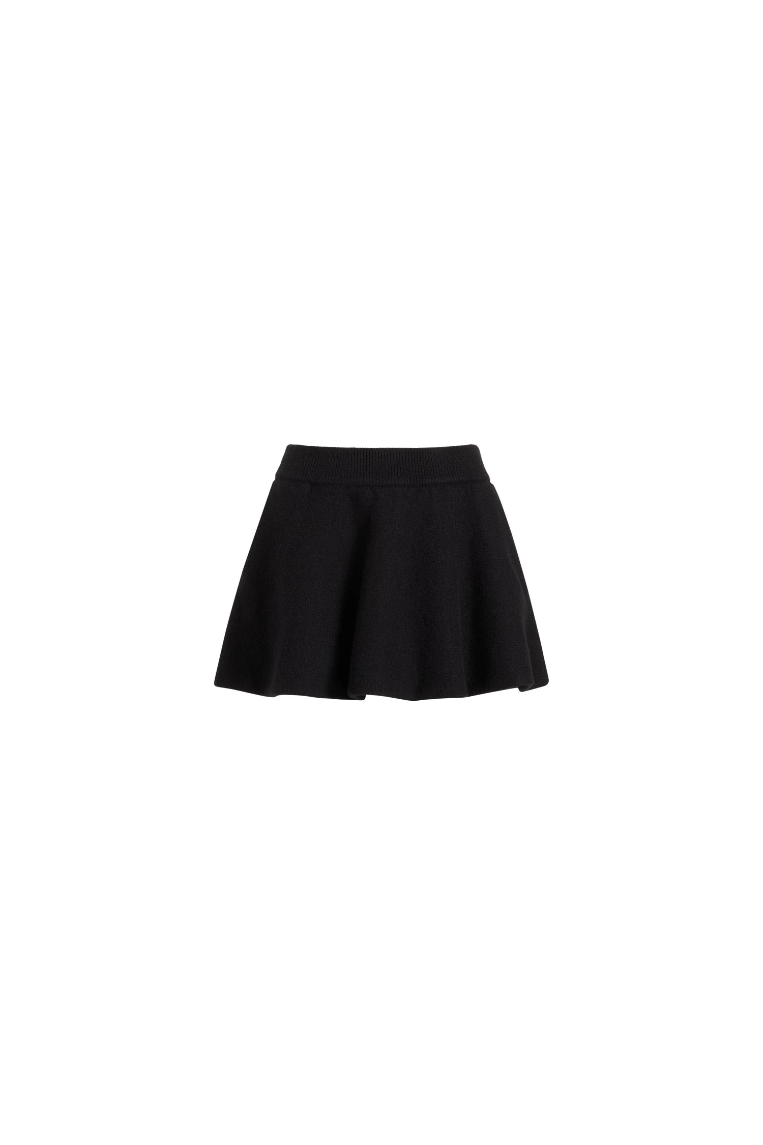 Patou A-line mini skirt in Black wool | Skirts | Coveti Patou A-line mini skirt in Black wool