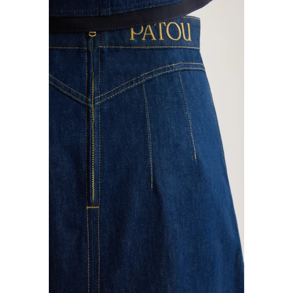 A-line mini skirt in Rodeo Blue organic denim - Image 4