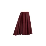 Patou Asymmetric midi skirt in Vignola recycled faille