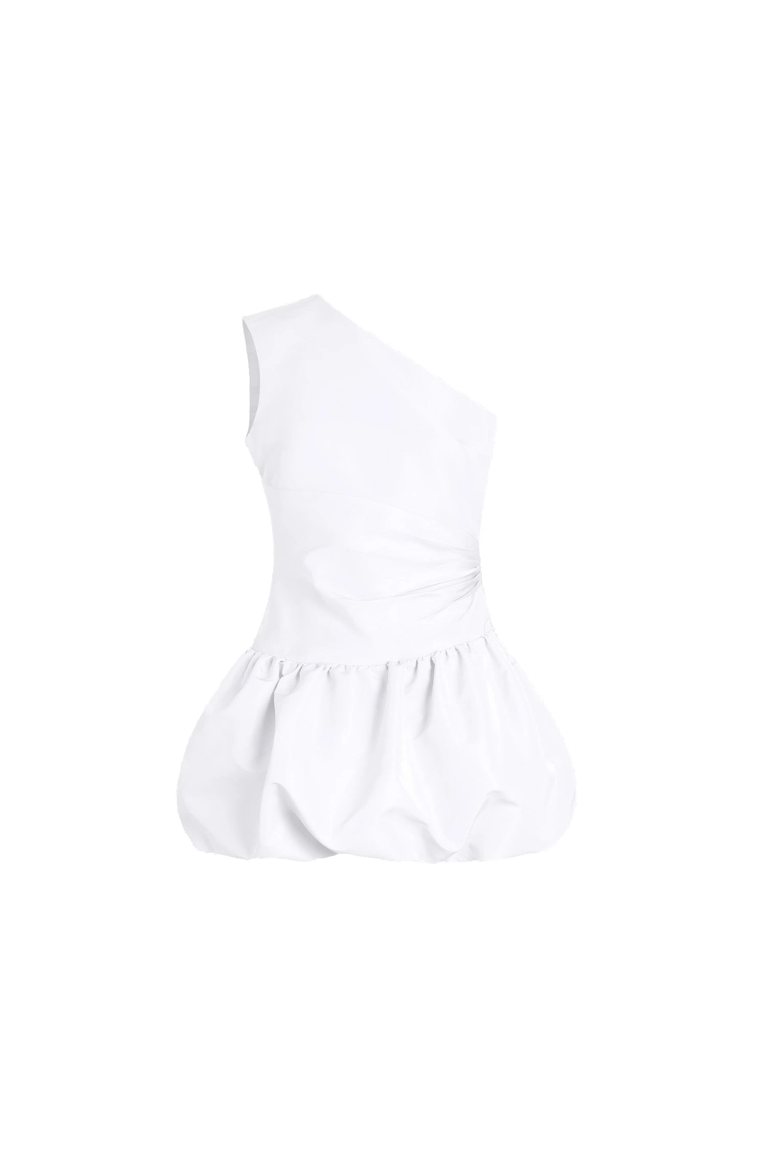 Patou Asymmetric recycled faille mini dress | Coveti Patou Asymmetric recycled faille mini dress in White