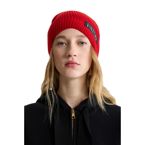 Beanie in Madder Red wool and cashmere - Image 2