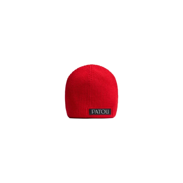 Patou Beanie in Madder Red wool and cashmere
