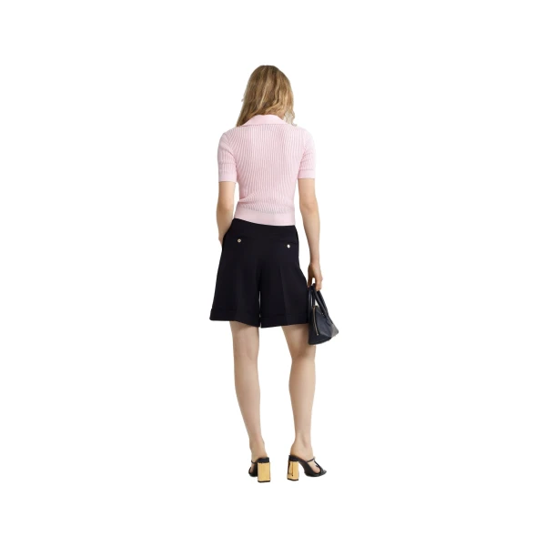 Bermudas in Navy Black sustainable technical wool twill - Image 3