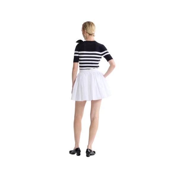 Blended cotton striped knitted t-shirt in Offshore Stripes - Image 3