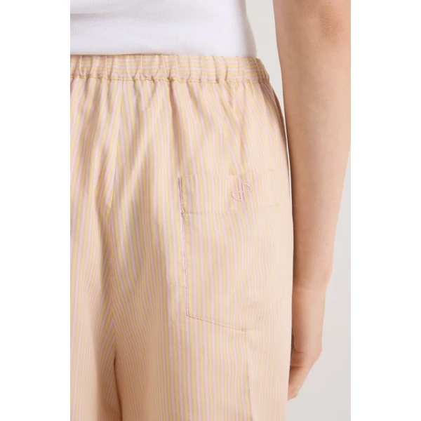 Blended silk beach shorts in Shell Beach Stripes - Image 4