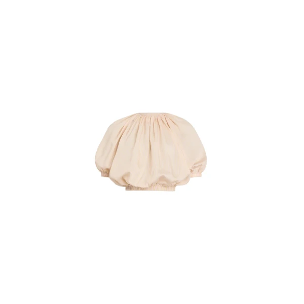 Patou Blended silk bubble beach top in Shell Beach Stripes