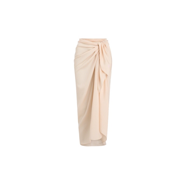 Blended silk pareo in Shell Beach Stripes