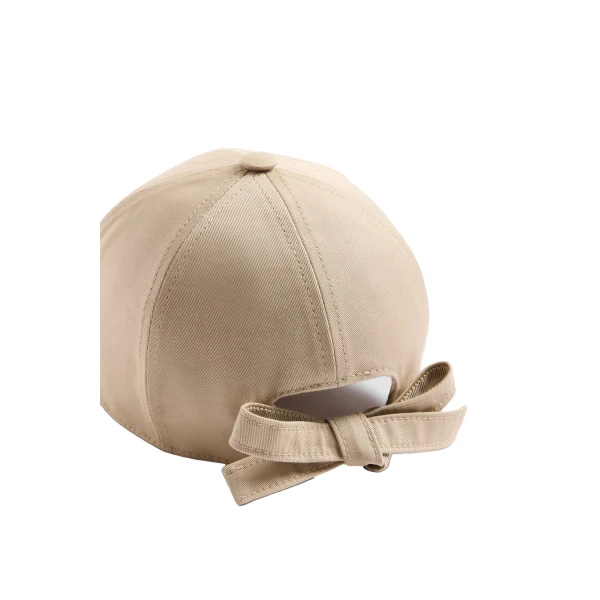 Bow cap in Winter Wheat organic cotton - Image 2