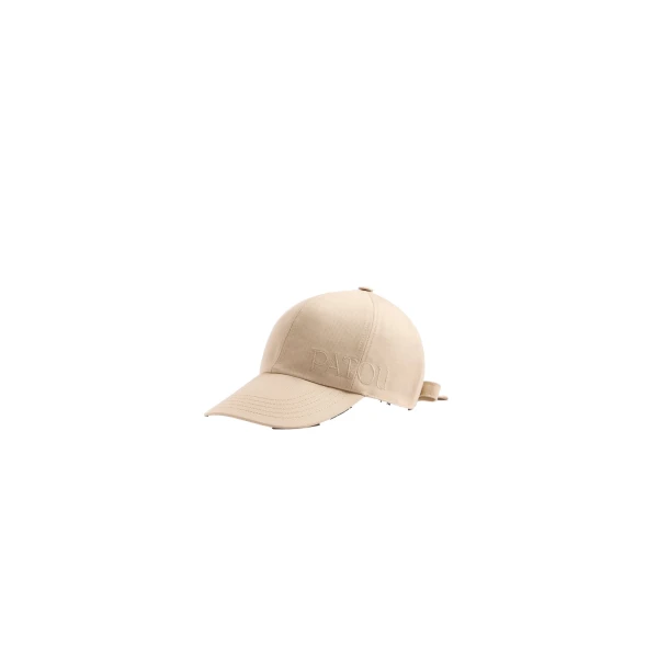 Patou Bow cap in Winter Wheat organic cotton