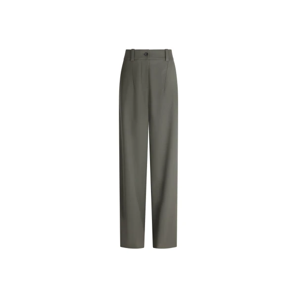 Boyfriend trousers in Ivy Green responsible wool