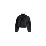 Patou Bubble blouse in Black recycled faille