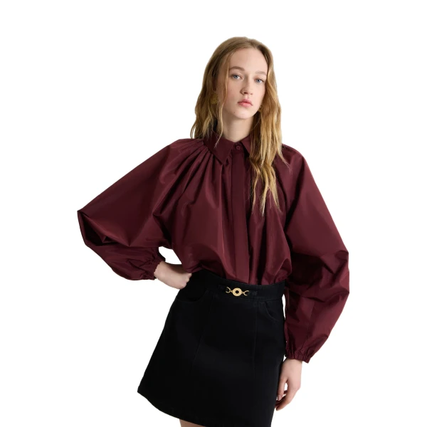 Bubble blouse in Vignola recycled faille - Image 4