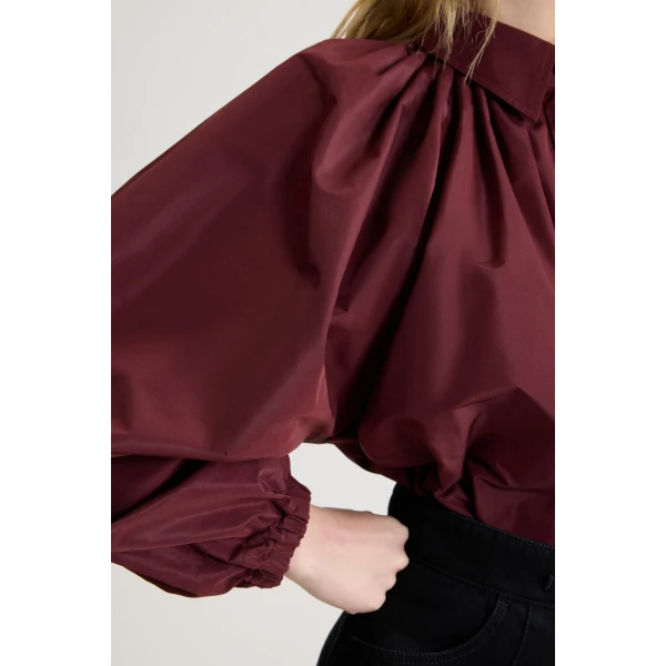 Bubble blouse in Vignola recycled faille - Image 5