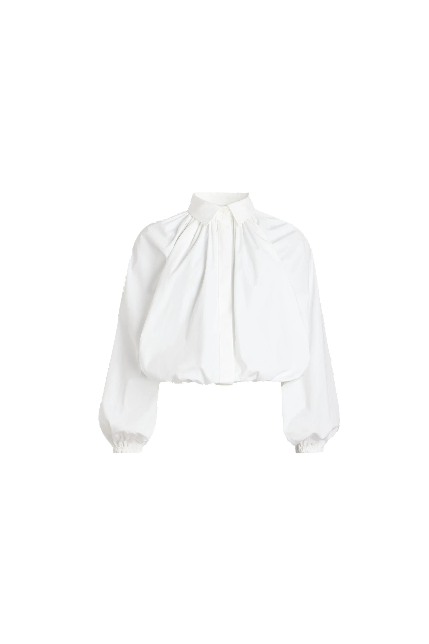 Patou Bubble blouse in White organic cotton poplin | Tops | Coveti Patou Bubble blouse in White organic cotton poplin