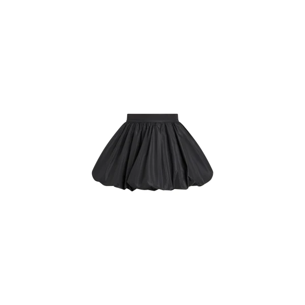 Patou Bubble mini skirt in Black recycled faille